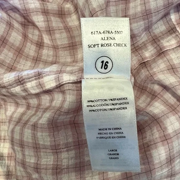 Rails Alena Top in Soft Rose Check (L) - Picture 12 of 14